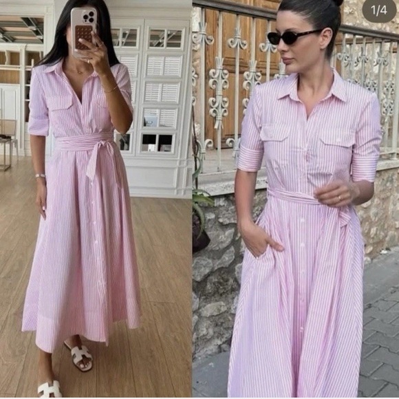 Zara Dresses & Skirts - Zara ZW Collection Poplin Shirt Dress